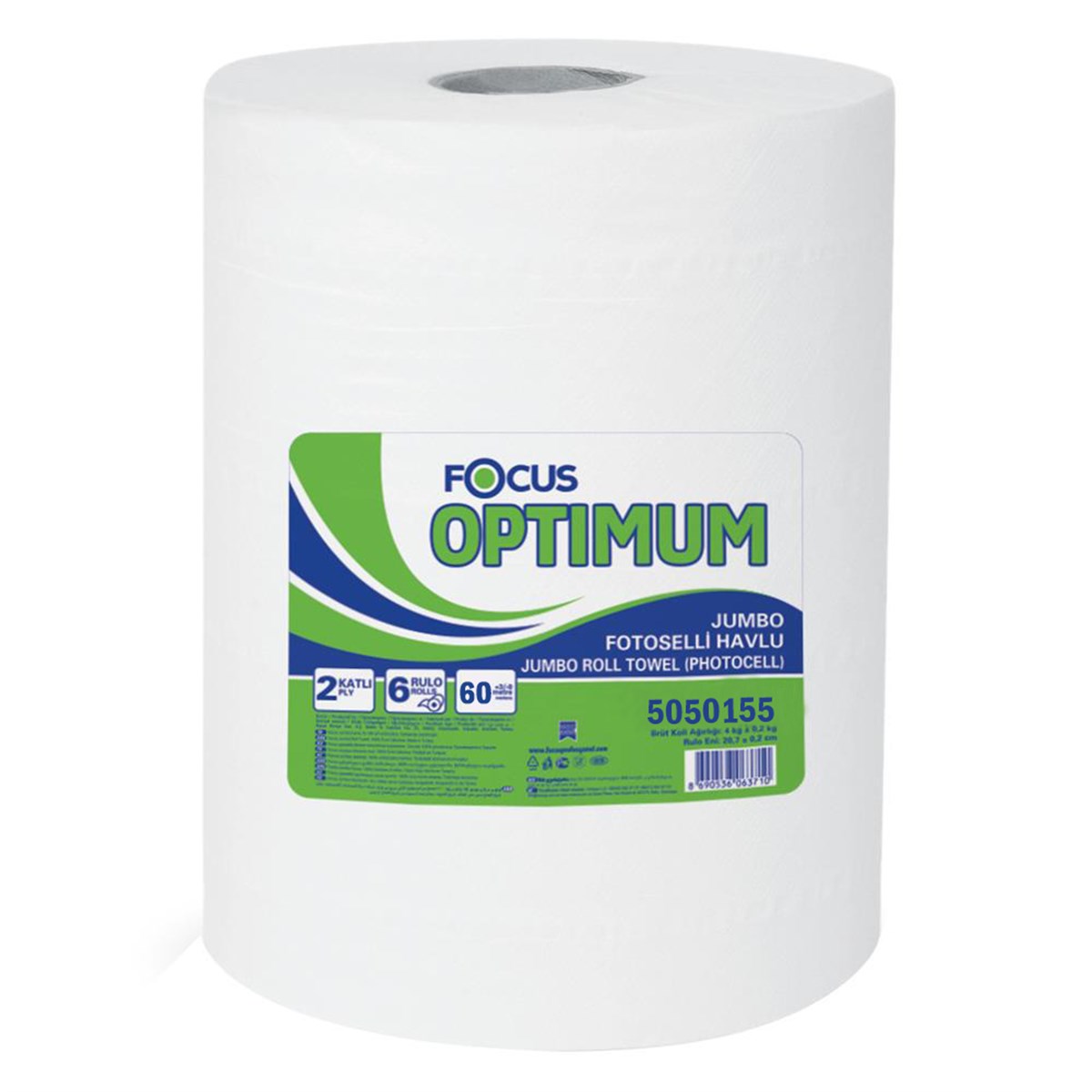 Focus Optimum Jumbo Fotoselli Kağıt Havlu 60 Metre (6 Adet)