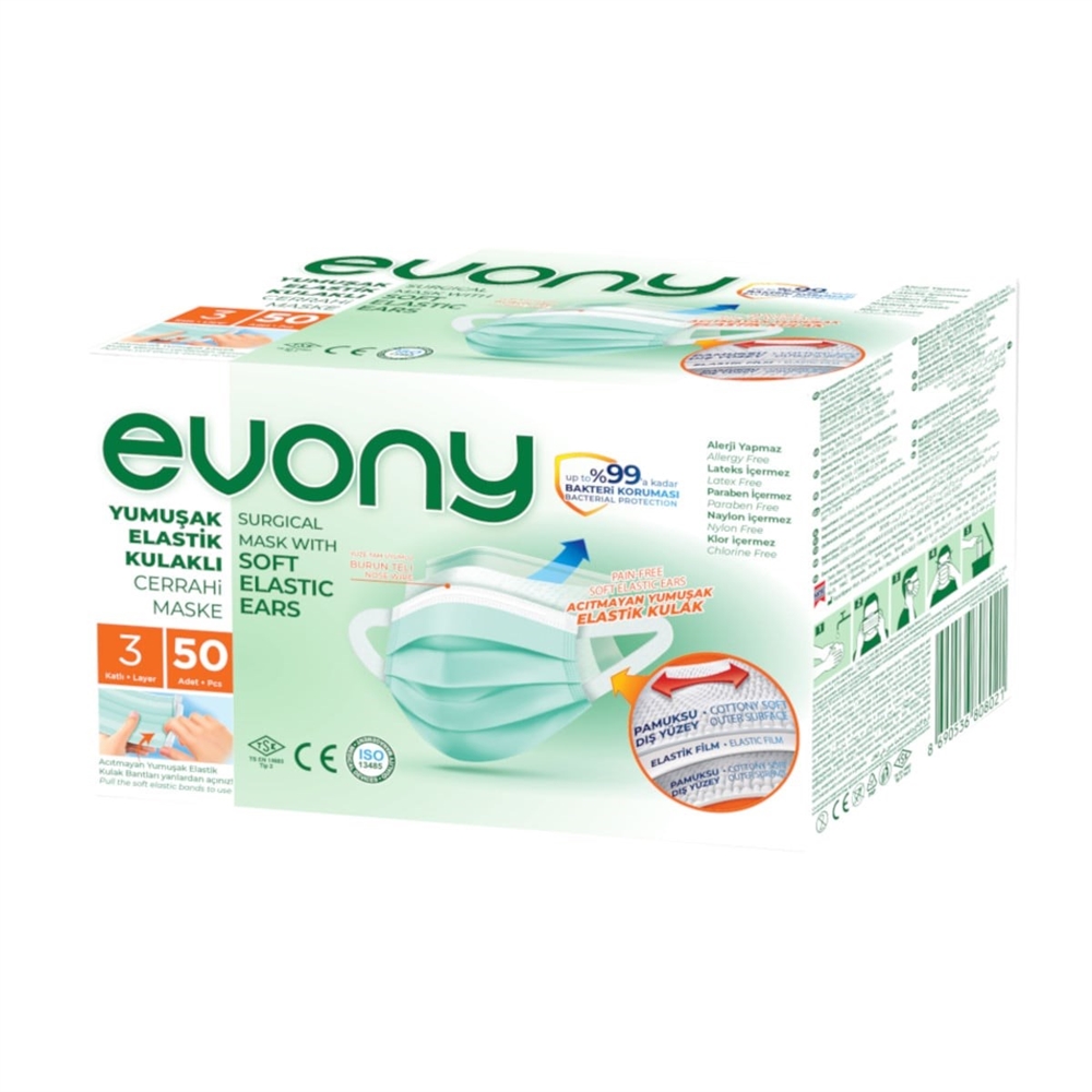 Focus Evony Cerrahi Maske 175*95 mm (40*50 Adet)