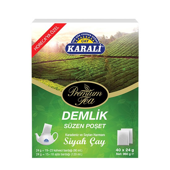 Karali Premium Demlik Poşet Çay 24 Gram (12*40 Adet)