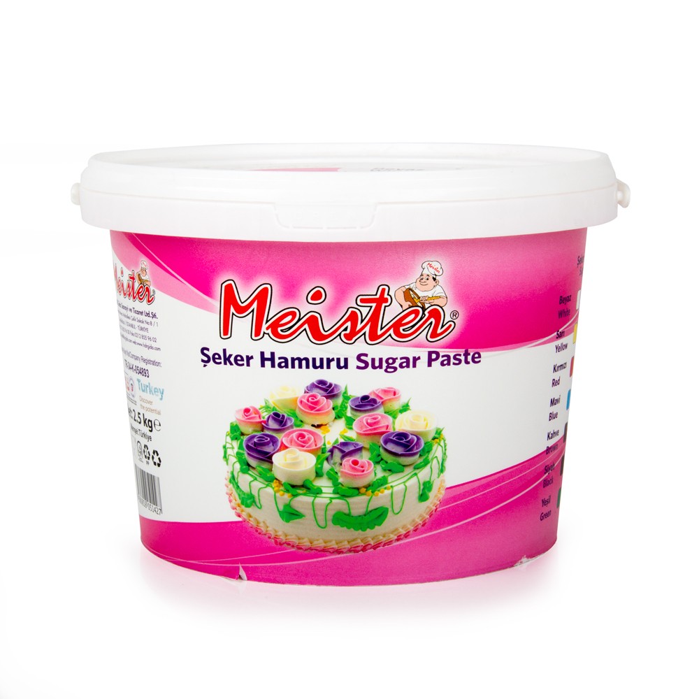 Meister Şeker Hamuru Beyaz 2.5 Kilo (8 Adet)